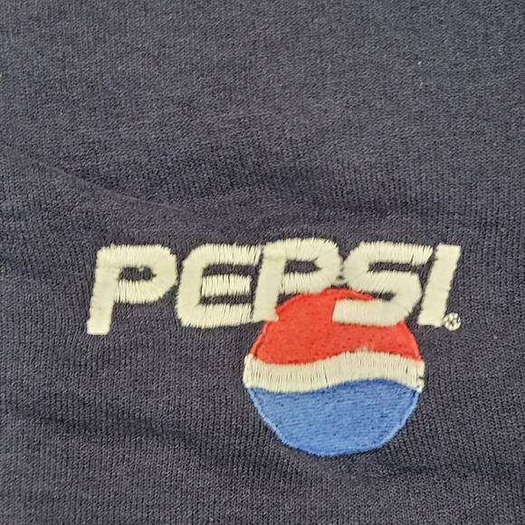Vintage Pepsi Sweatshirt Medium 22x25 Navy-Blue - Picture 11 of 14
